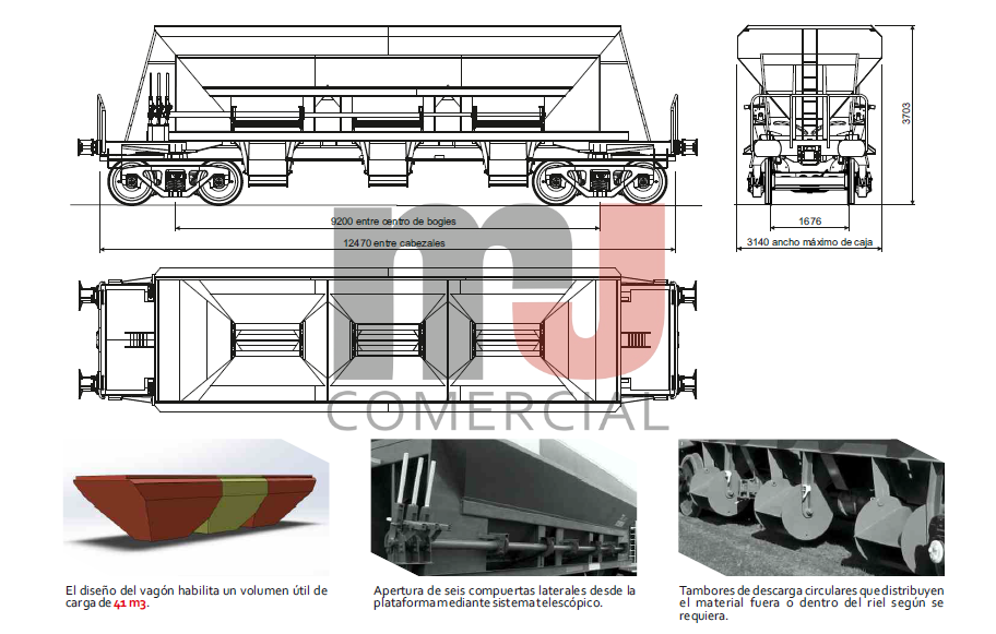 modelo 3d Vagón tolva de ferrocarril - 1530697